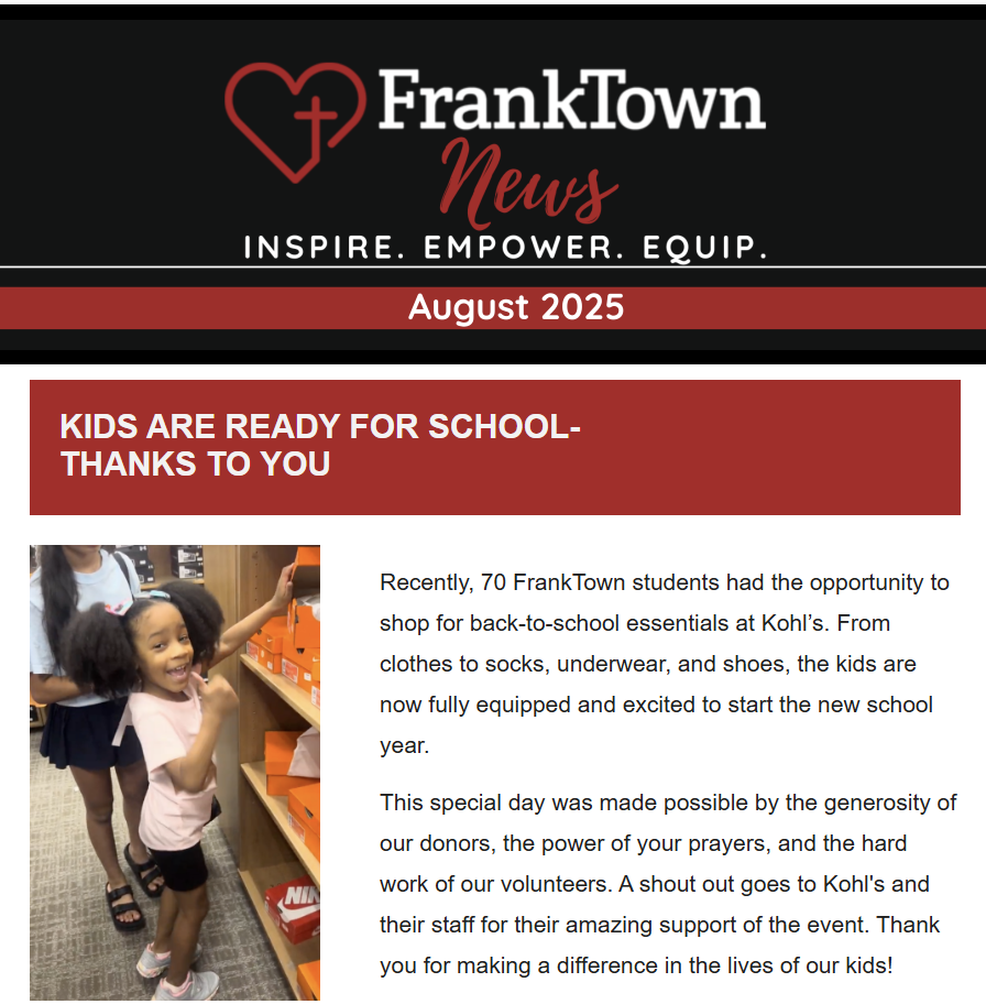 August Newsletter